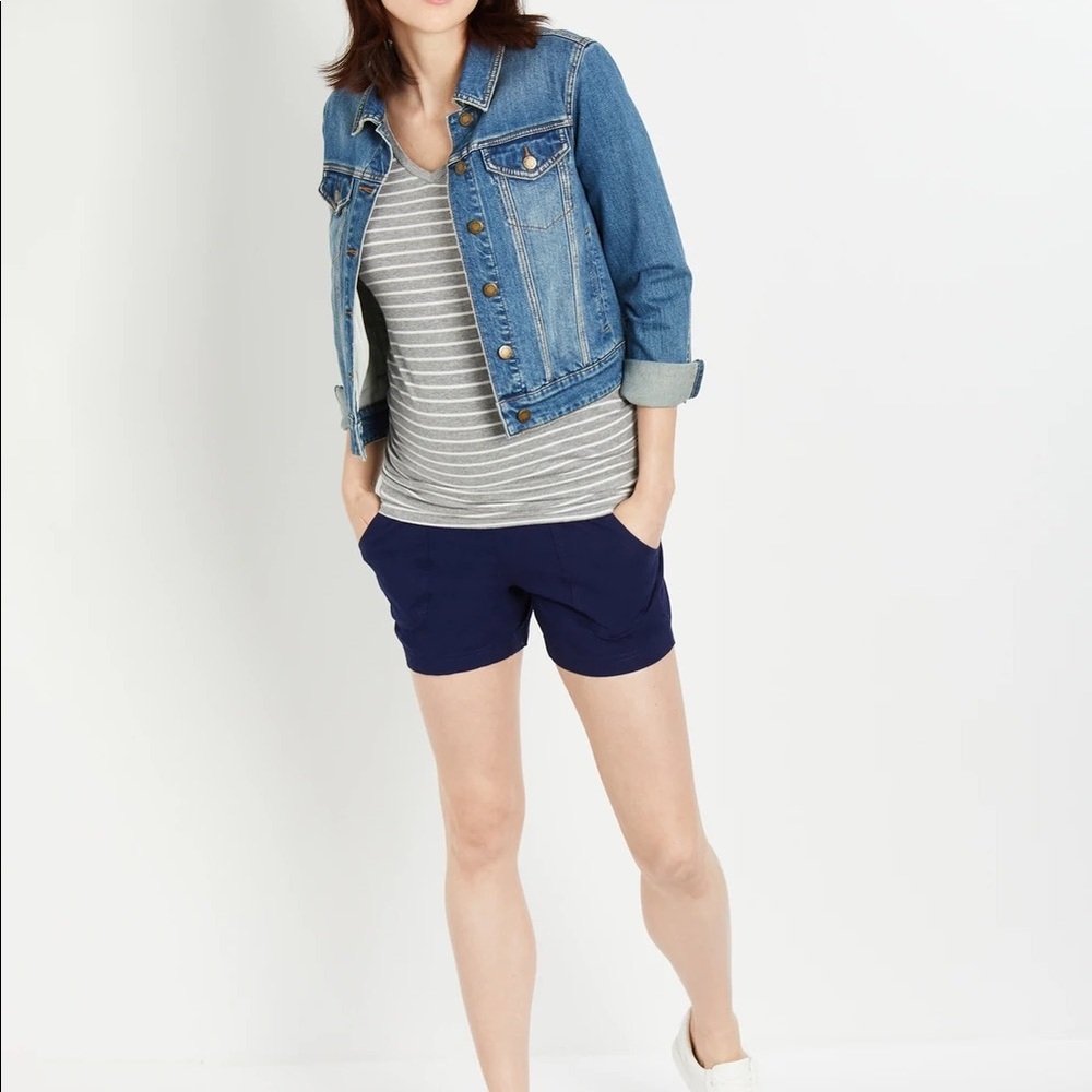 Motherhood Maternity SECRET FIT BELLY POPLIN MATERNITY SHORTS size M